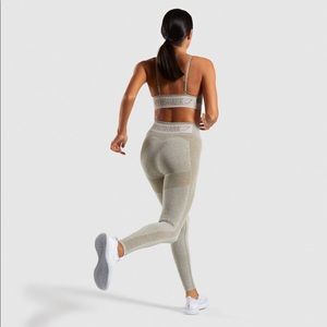 Lower on Ⓜ️Gymshark Khaki flex leggings